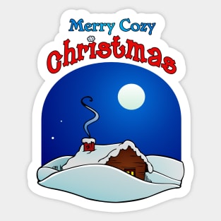 Cozy Cabin Christmas Sticker